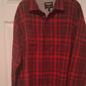 Bonobos Men's Red and Black Plaid Shirt